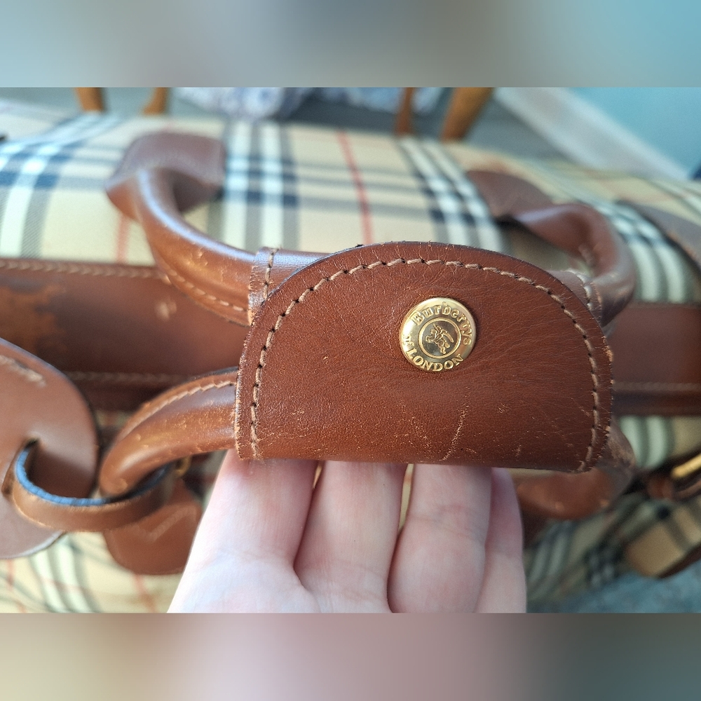 Rare Vintage Burberrys Haymarket Duffle Doctor Bag - Picture 12 of 15